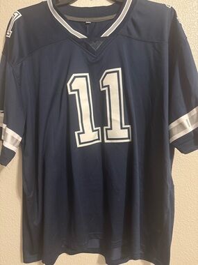 Men's Navy Blue Number 11 Sports Jersey